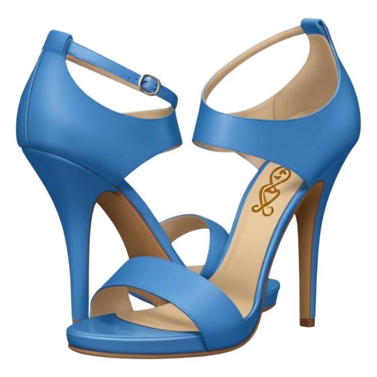 womens Fabulicious brand blue sandals sticker