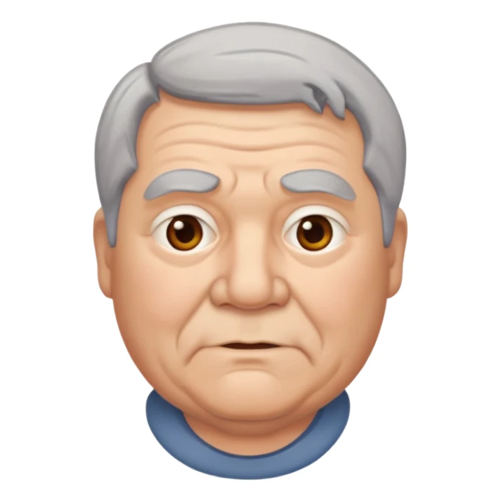 señor muy mayor gordo pelo gris sin bigote  sticker