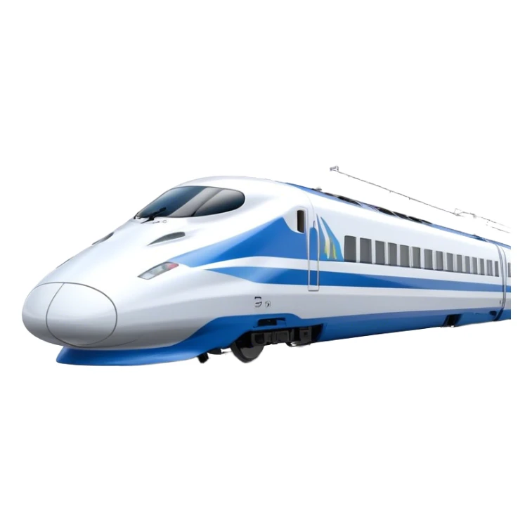 High-Speed Train (Shinkansen) - JR East (Model Year: 2021) (Iconic colour: White with blue) sticker