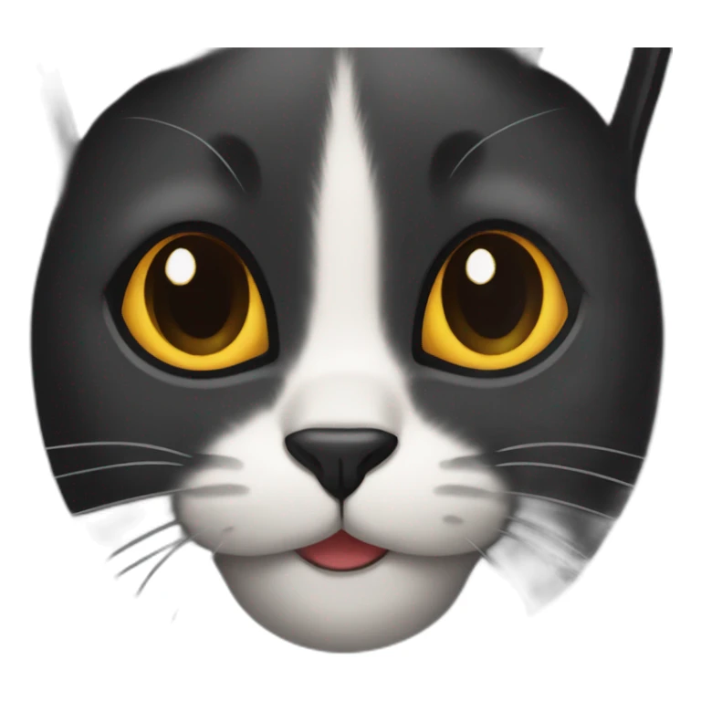 full black female cat in red dress sticker