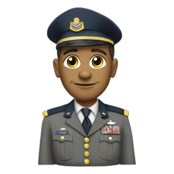 Obama in the uniform of the General sticker