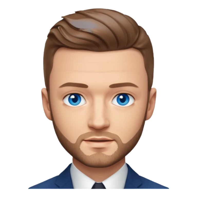 Justin Timberlake blue eyes, light brown hair sticker