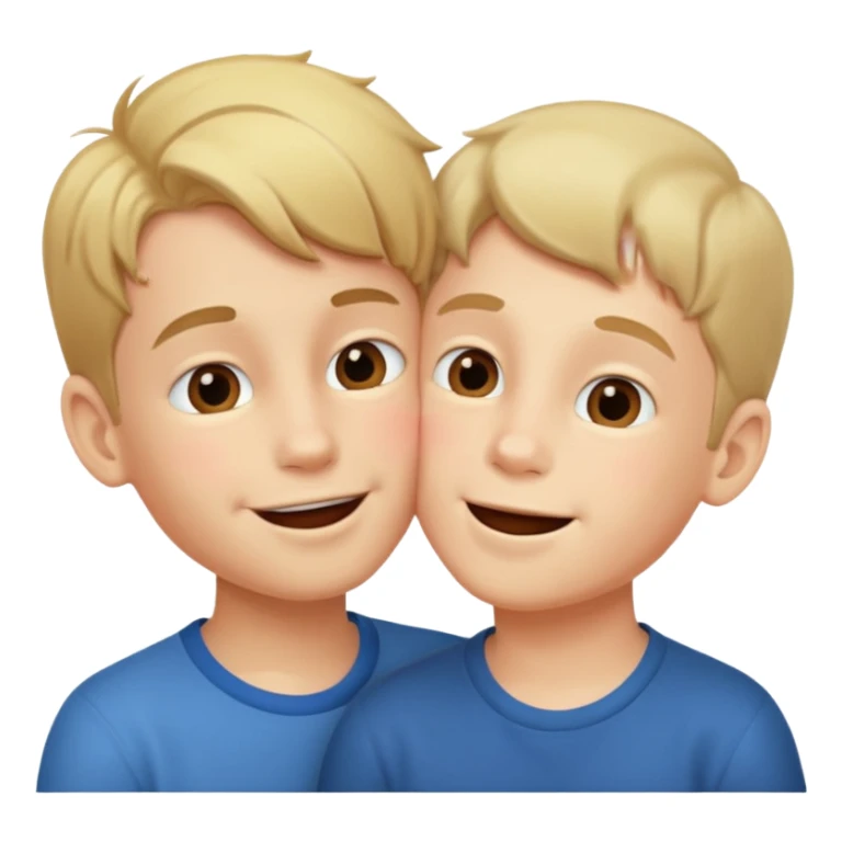 Produce me a emoji where two boys kissing sticker