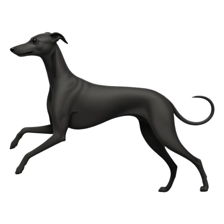 Silouhette of a Greyhound running sticker