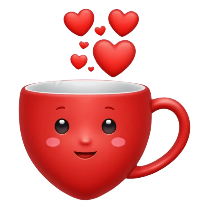 heart-shaped cupheart-shaped pillow sticker