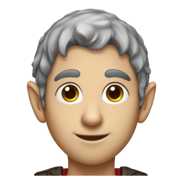 dark hair male elf sticker