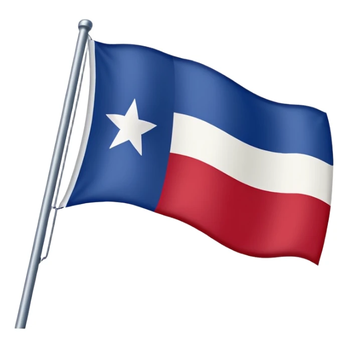 An emoji of the Texas state flag sticker