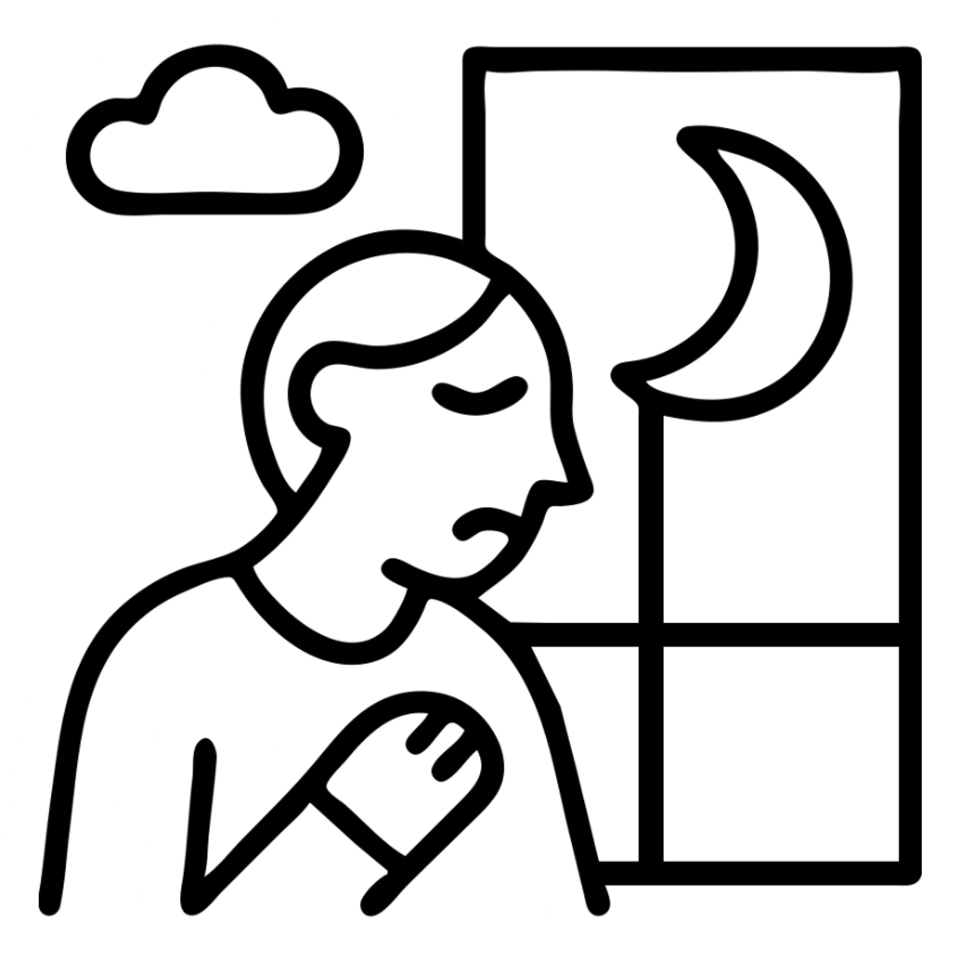 simple and evocative icon representing the feeling of saudade, poetic and wistful mood, minimalist app icon sticker