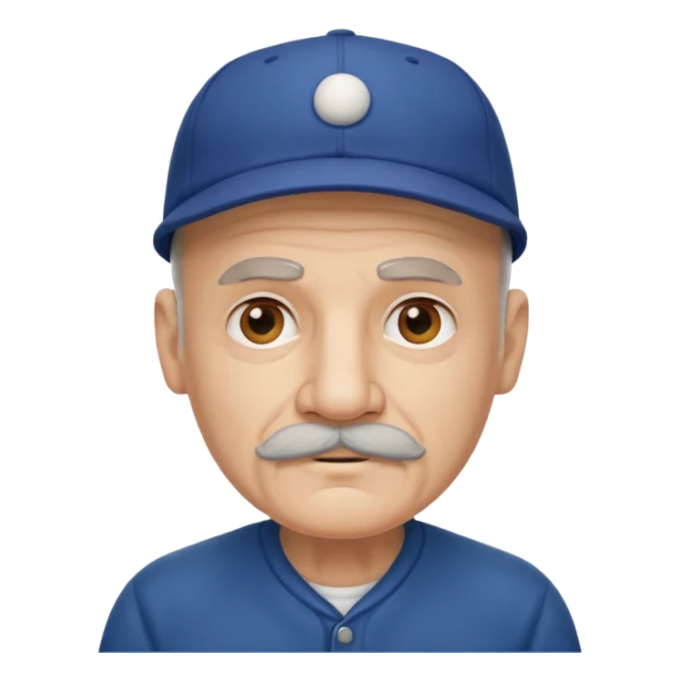 viejo pelon bigote gorra beisbol N sticker