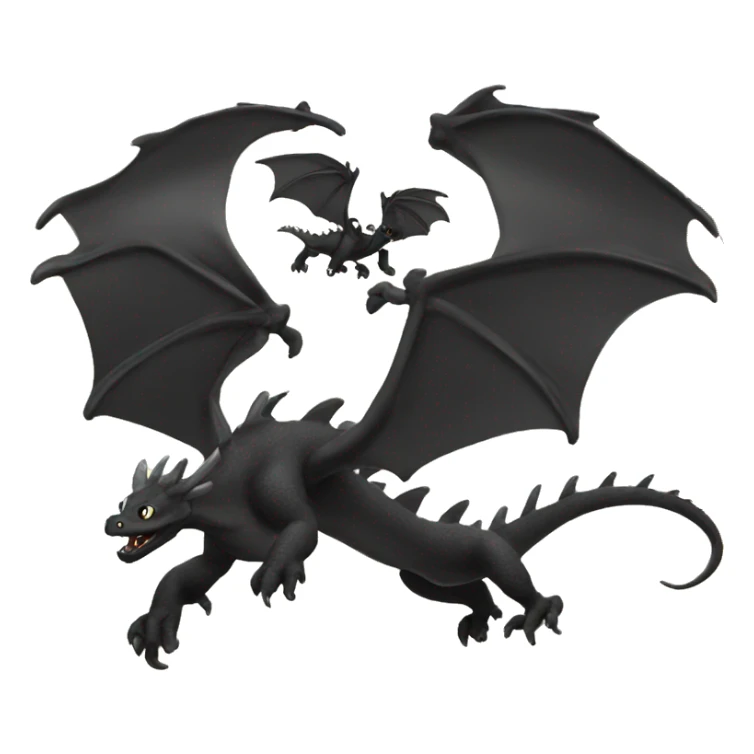 black dragons flying out of book sticker