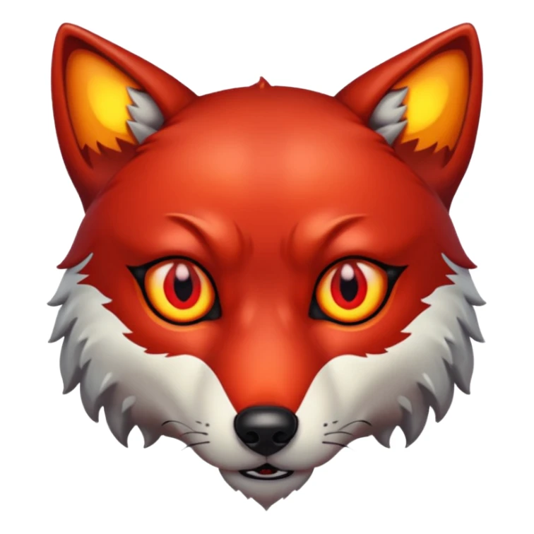Wolf eyes glowing red only showing the eyes sticker