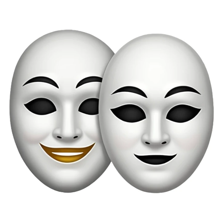 Two mask one is happy the other is sad sticker