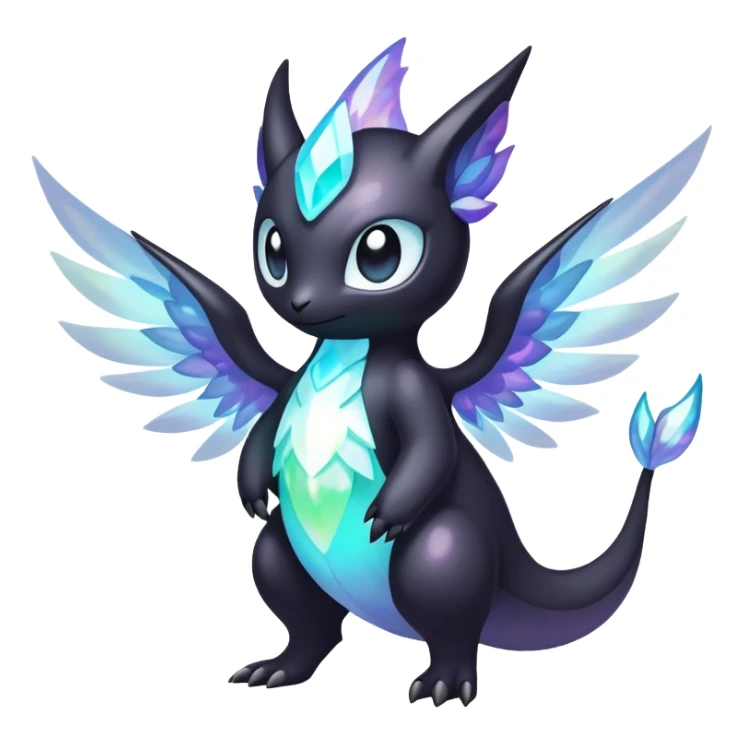  Iridescent white dark fakemon-creature  sticker
