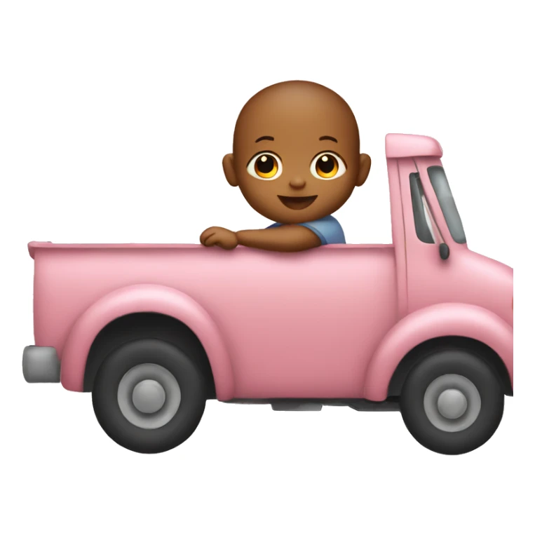 a baby driving a truck sticker
