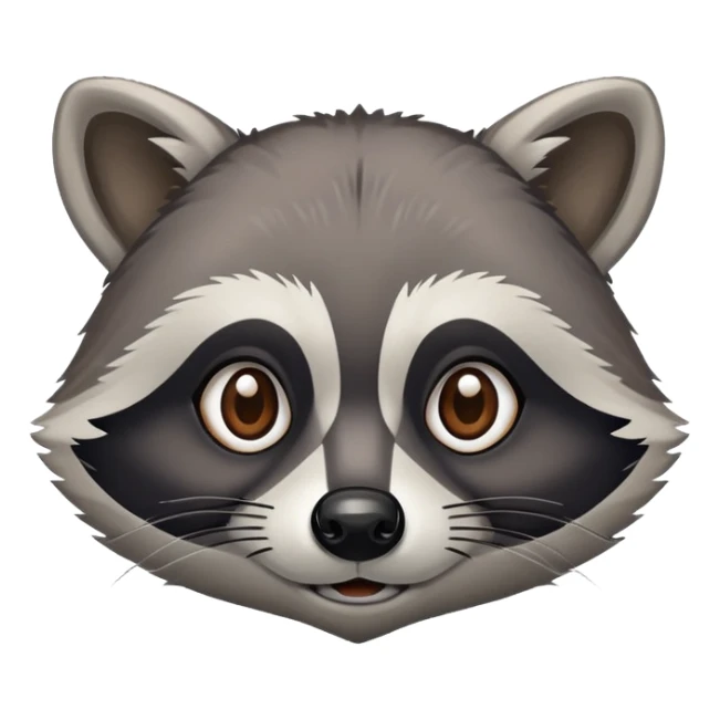 Raccoon with deformed head sticker