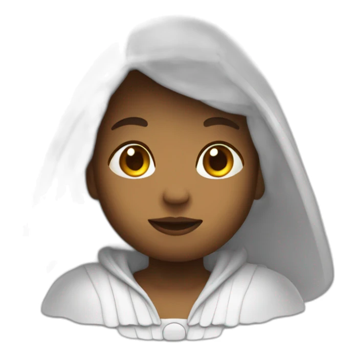 angel with hood with halo sticker