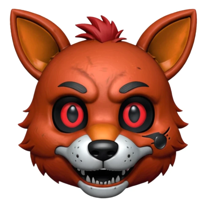 The head of Foxy of five nights at Freddy sticker