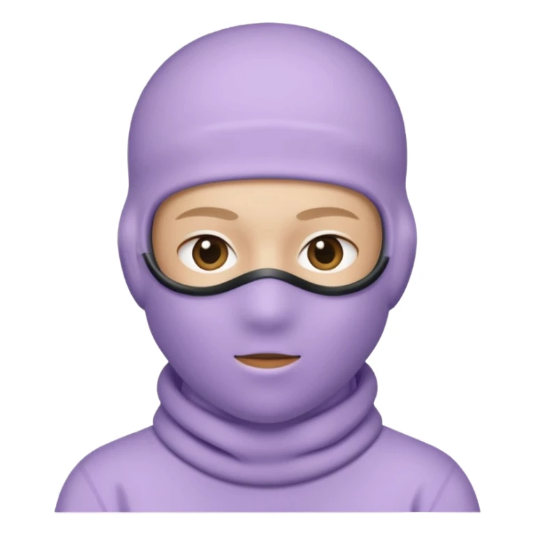 face in a pastel lavender ski mask, face only sticker