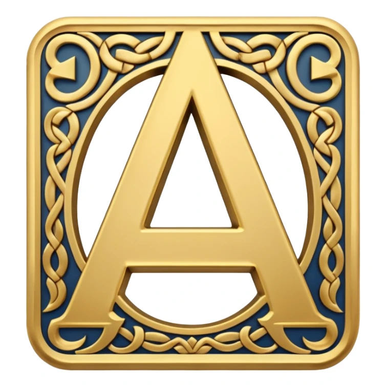 English letter and hieroglyph sticker