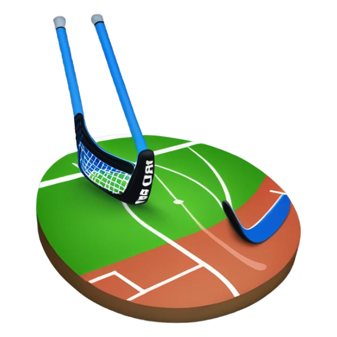 palo de hockey sobre pasto sticker