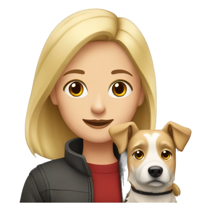 Blond girl with shepard dog  sticker
