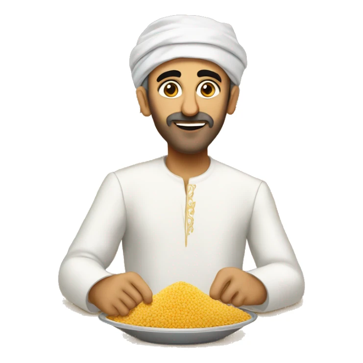 Zemmour eating a Couscous in arabic clothes sticker