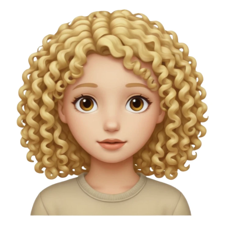 iOS 18 aesthetic Curly blondie girl sticker