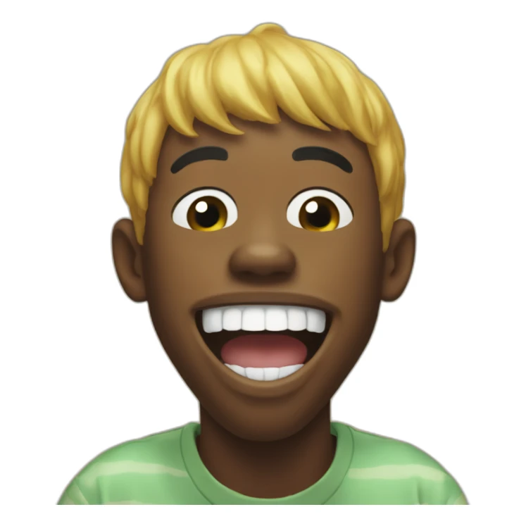 tyler the creator laughing pointing finger sticker