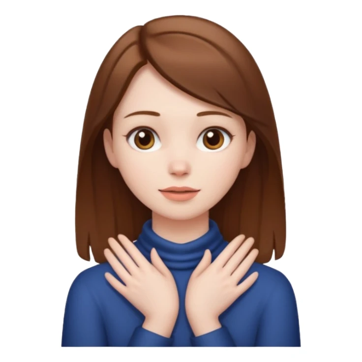 Girl with hands around her neck sticker