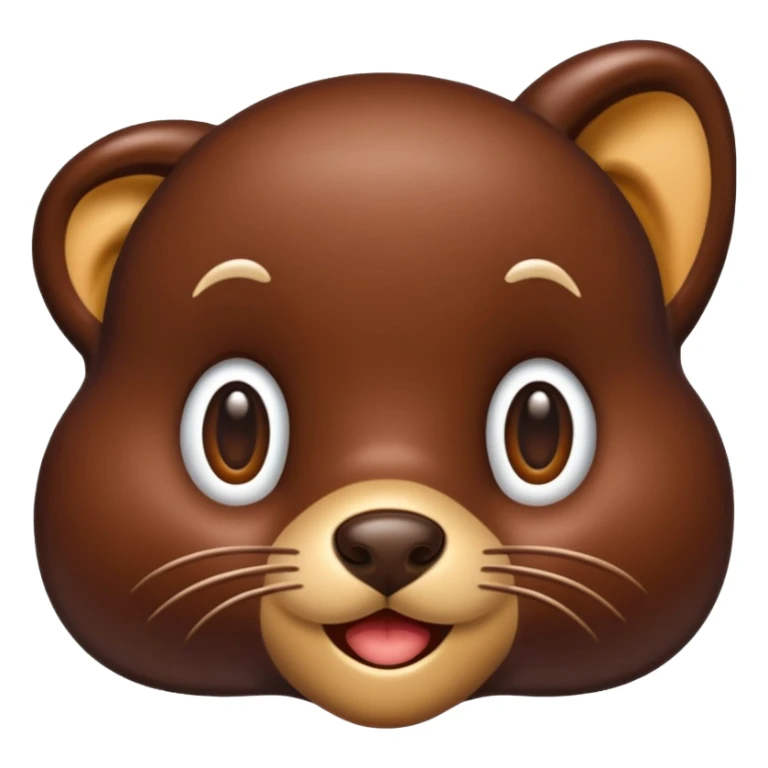 chocolate as an animal shape sticker