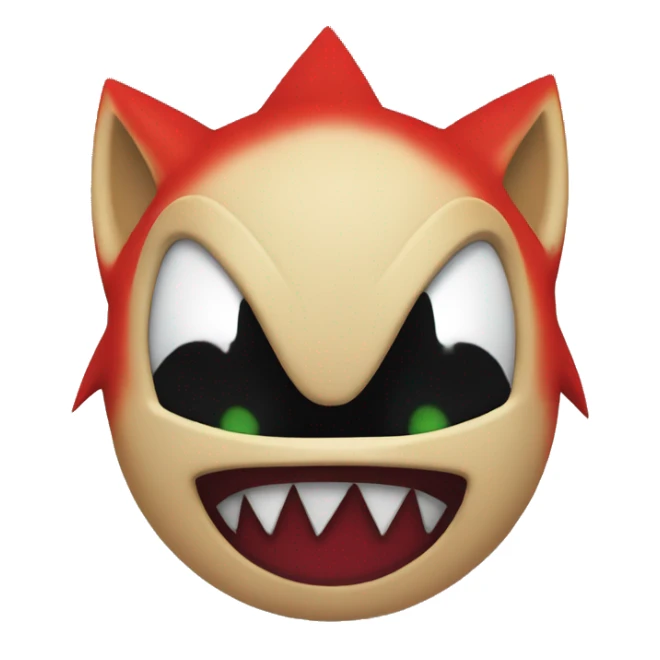 evil sonic with black and red eyes with the words Back to the cliche sticker