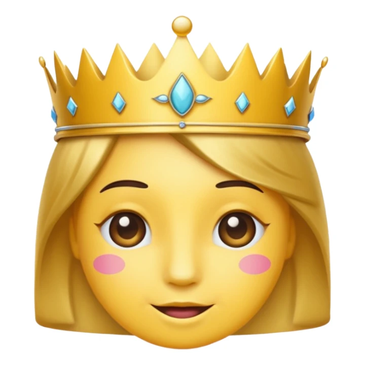 Wink emoji with crown sticker