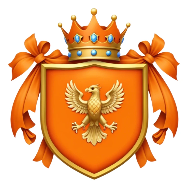 orange coat of arms sticker