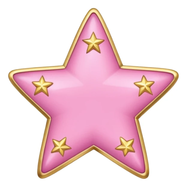 Pink star (flat, with little stars beside it) sticker