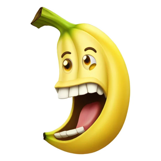 Mouth on banana  sticker