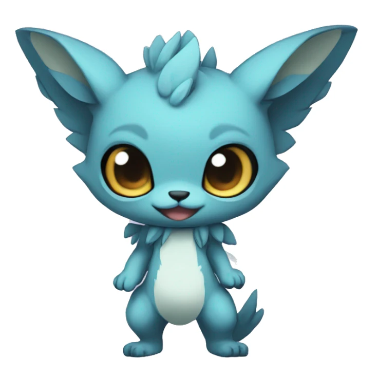 a anthro chibi-style Fakémon-hybrid full body sticker