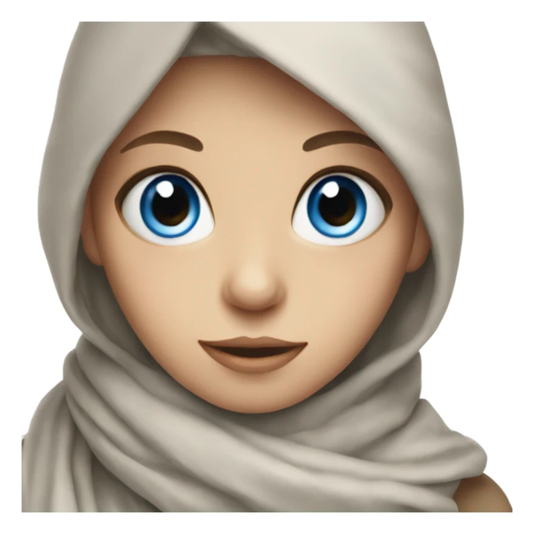 girl with blue eyes and scarf sticker