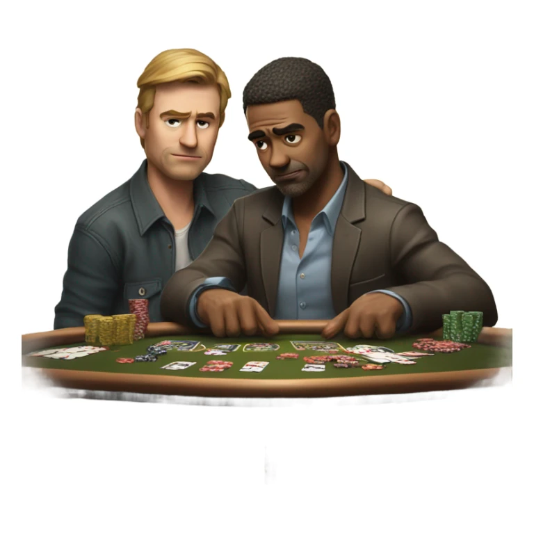 man plays poker and gets bullied by other man sticker