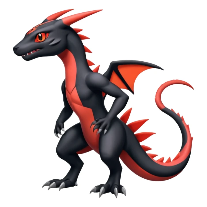 Guilmon-Salandit-Umbreon-Fakémon-hybrid-creature (full body)  sticker