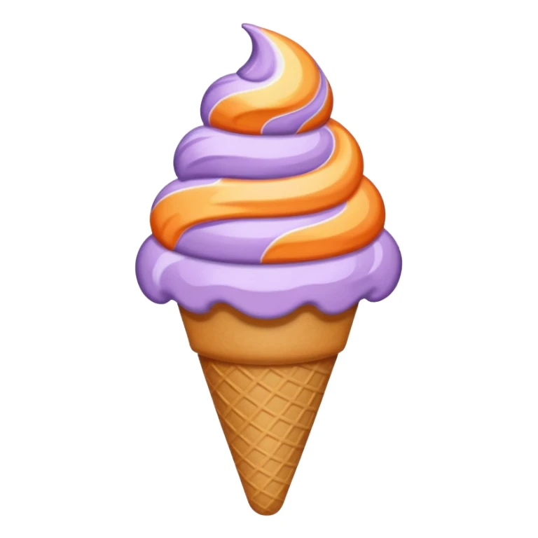 icecream sunset colors Lila and orange sticker