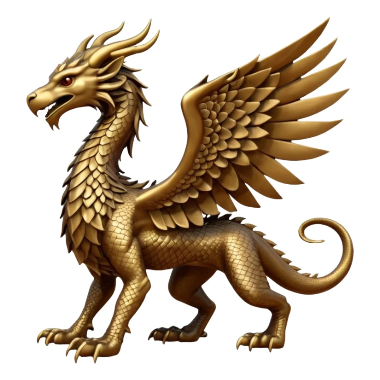 Mušḫuššu, stylized dragon with lion forelegs and eagle hind legs sticker