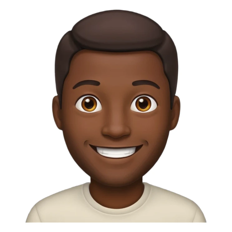1 adult male dark skin , sticker