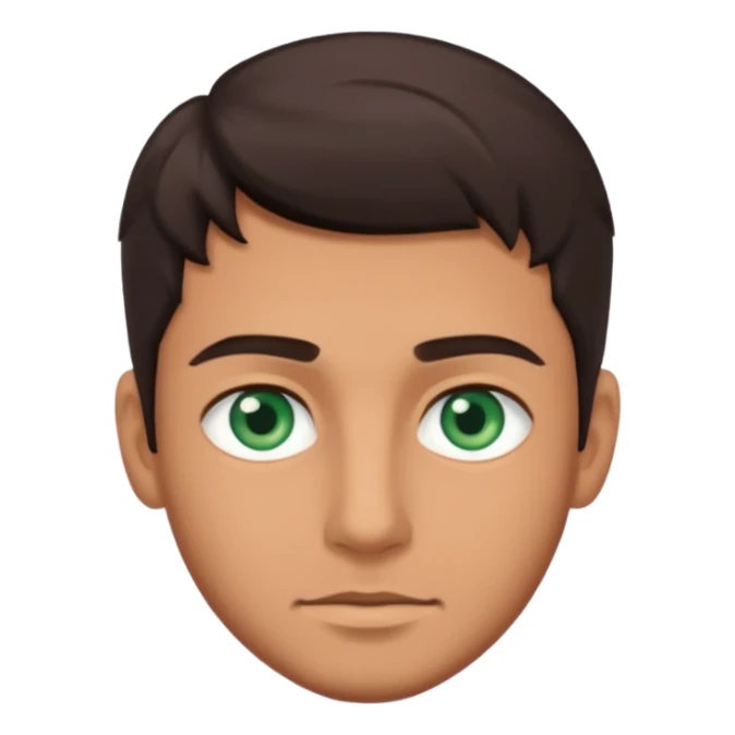 A man with blueish green eyes, dark brown hair  sticker