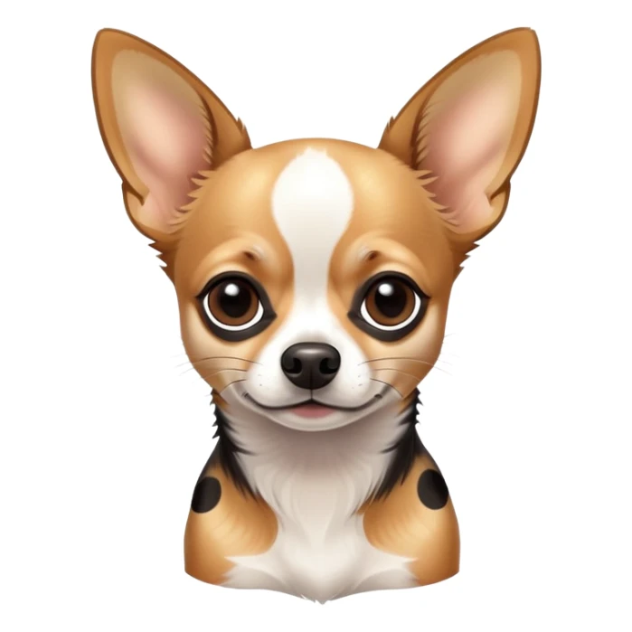 Perrita chihuahua con manchas negras y blancas  sticker