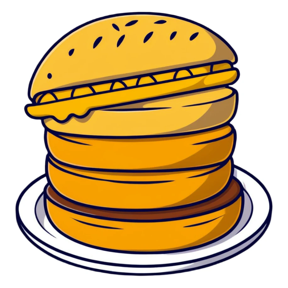 Traditional Colombian arepa with cheese, corn cake sticker