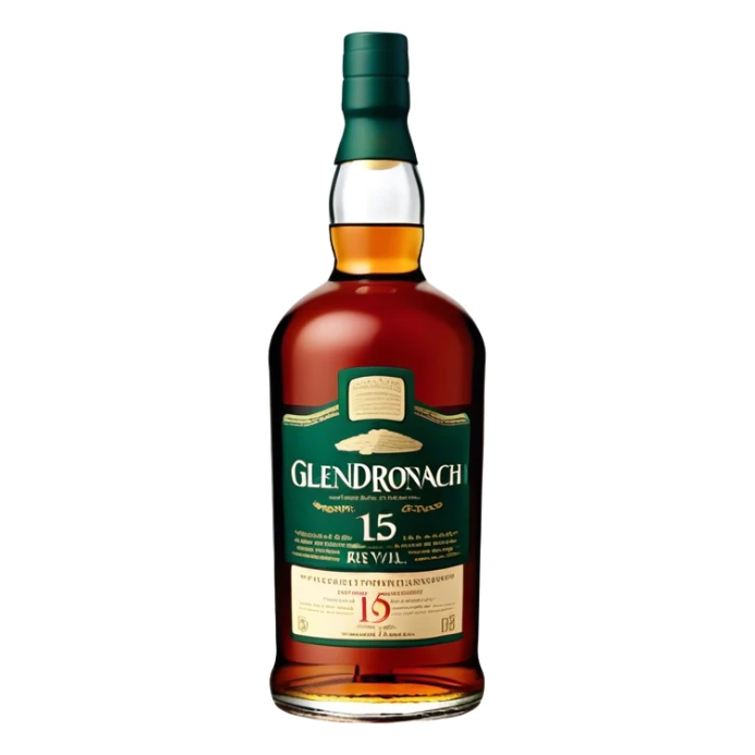 GlenDronach 15-Year-Old Revival fat bottle, single bottle sticker