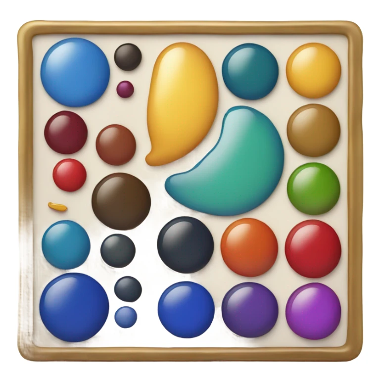 elegant painting palette sticker