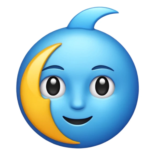 Rayos y centellas en expresión de alegría color azul sticker