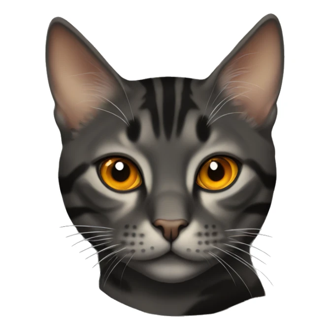 Black Smokey tabby with gold/orange eyes sticker