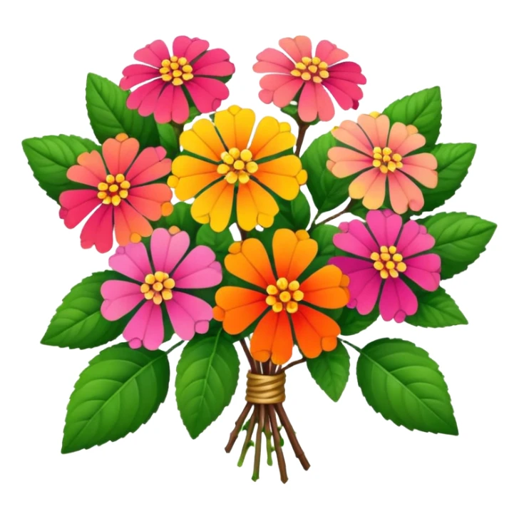 A pretty lantana flower in a bouquet  sticker